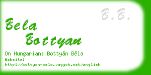 bela bottyan business card